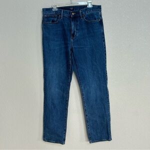 J.Crew Flex Men’s Relaxed Fit Straight Leg Jeans 32 Medium Wash Blue Denim